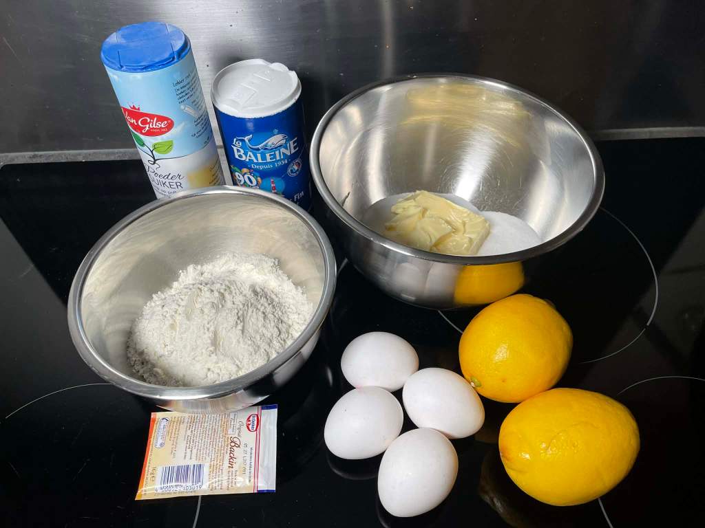 Citrininio kekso ingredientai