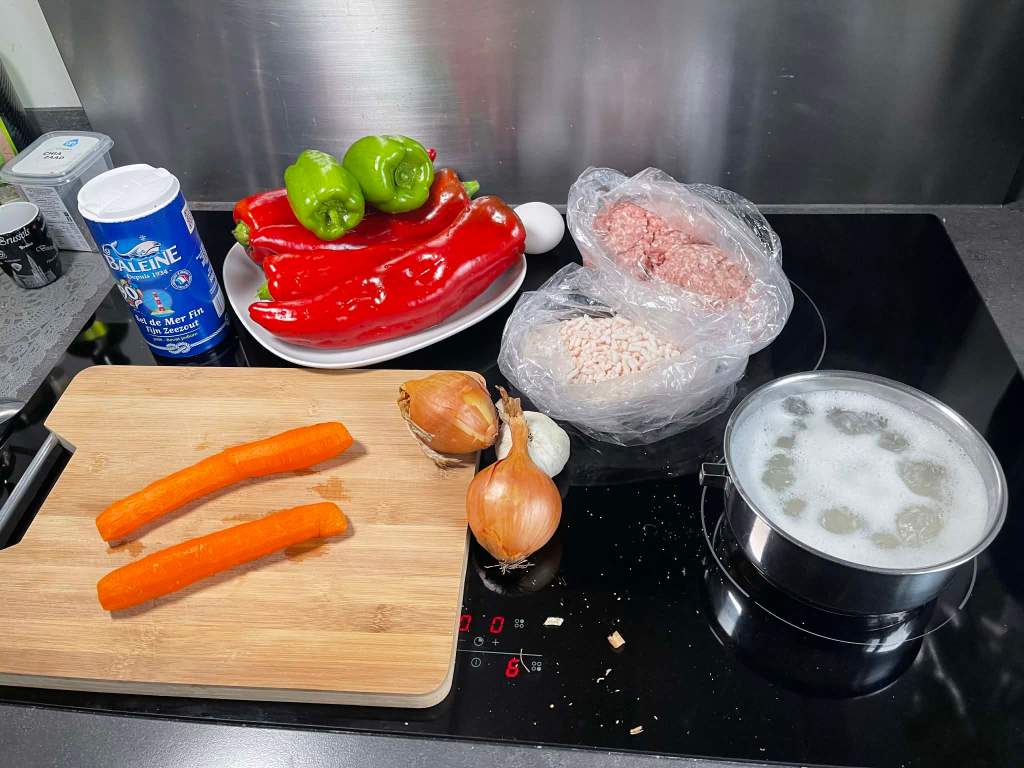 Įdarytų paprikų ingredientai