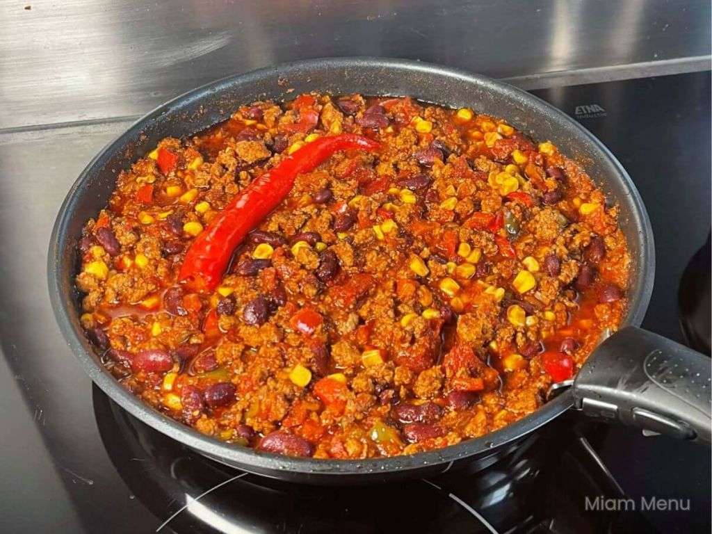 Amerikietiškas čili su pupelėmis (Chili con carne)