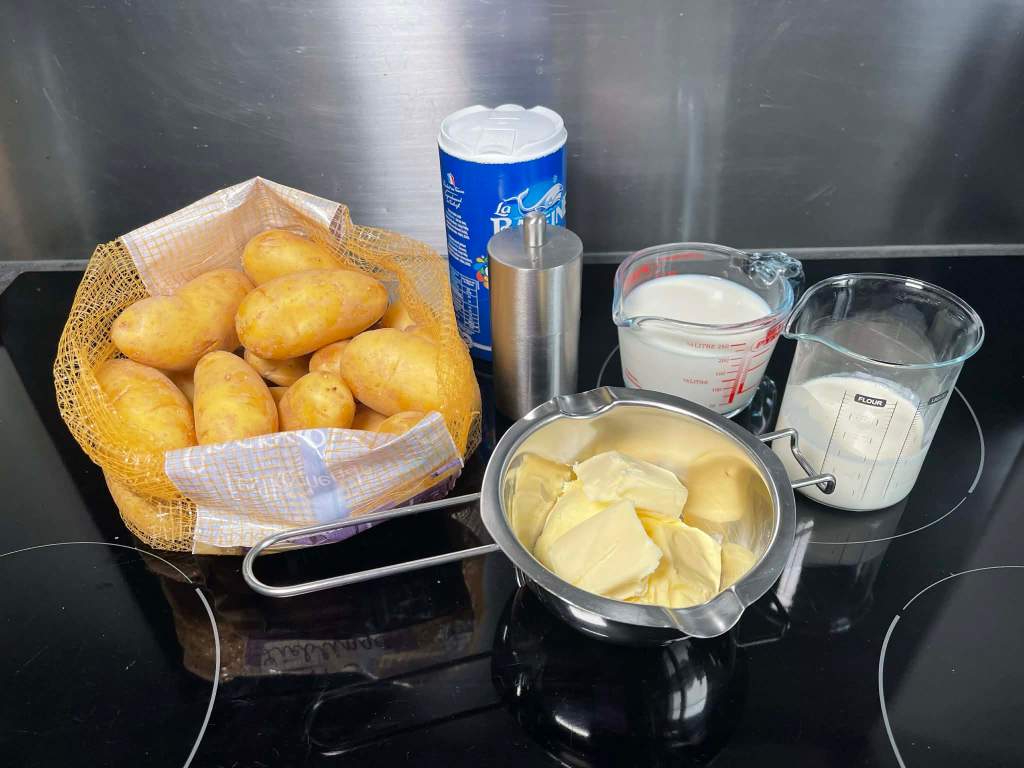 Bulvių košės ingredientai