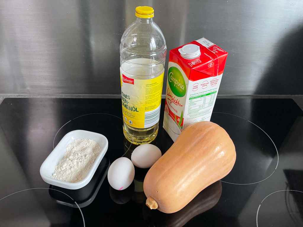 Moliūgų blynų ingredientai