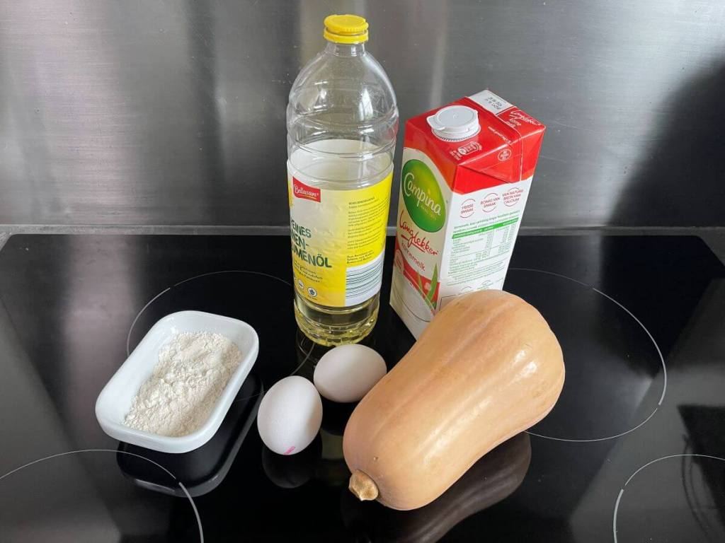 Moliūgų blynų ingredientai