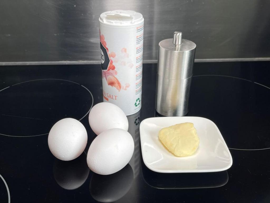 Klasikinis prancūziškas omletas be įdaro, ingredientai